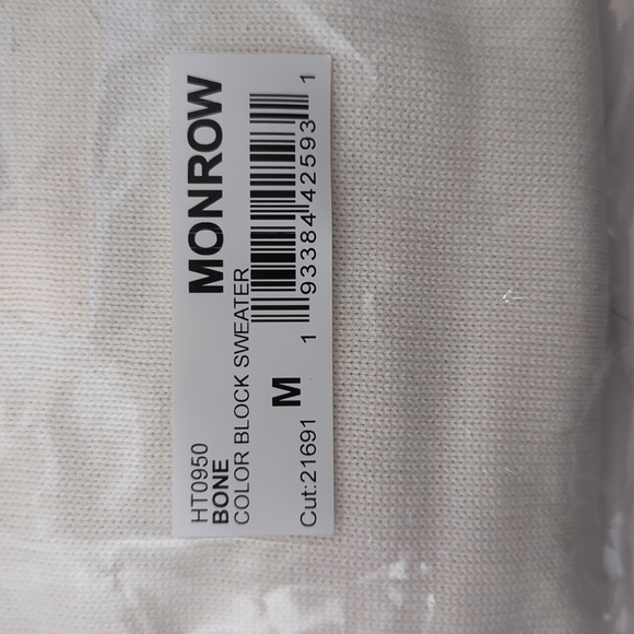 NWT Monrow color block mock neck sweater - Picture 5 of 8